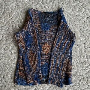 Sequin Blue and Gold Sweater Size S XXI forever 21